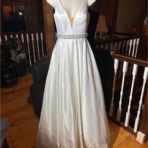 Elegant White Evening Gown